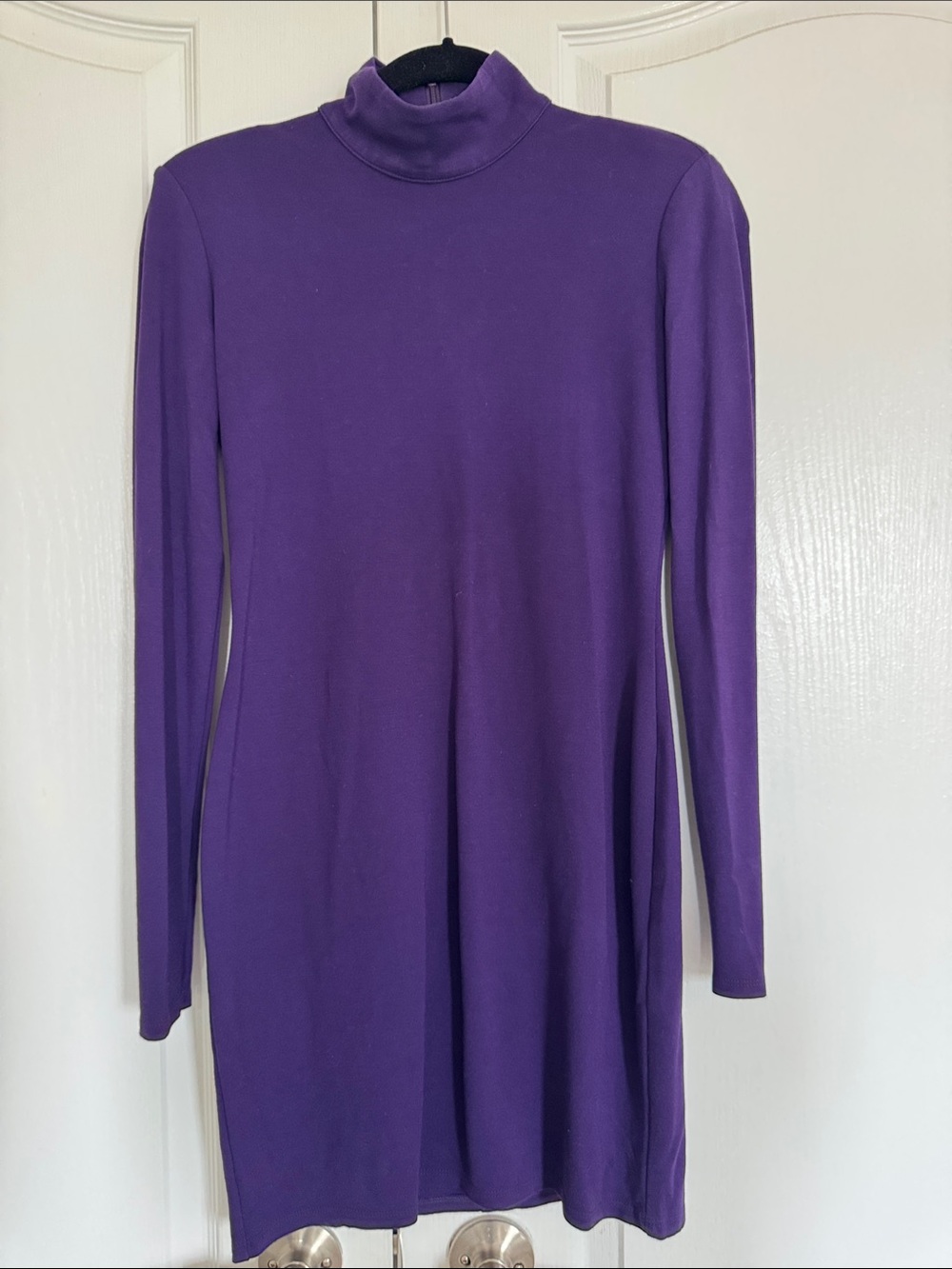 United Colors Of Benetton Purple Turtleneck Long-Sleeve Dress